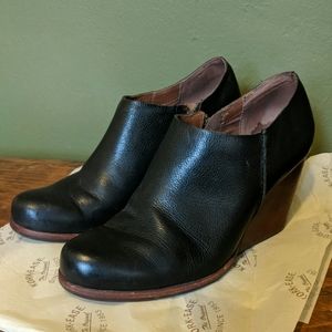 Kork-Ease leather wedge zip bootie